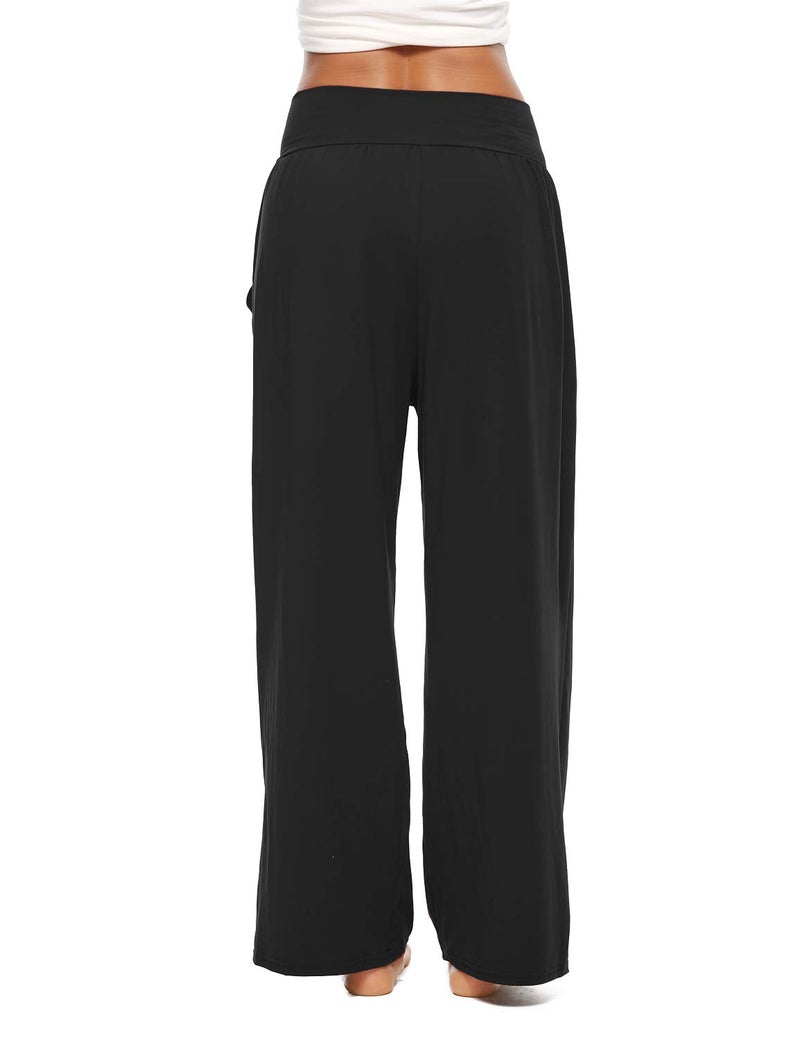 ZJCT Womens Sweatpants Comfy Loose Casual Wide Leg Yoga Workout Lounge Pants with Pockets Black XL - Image 3